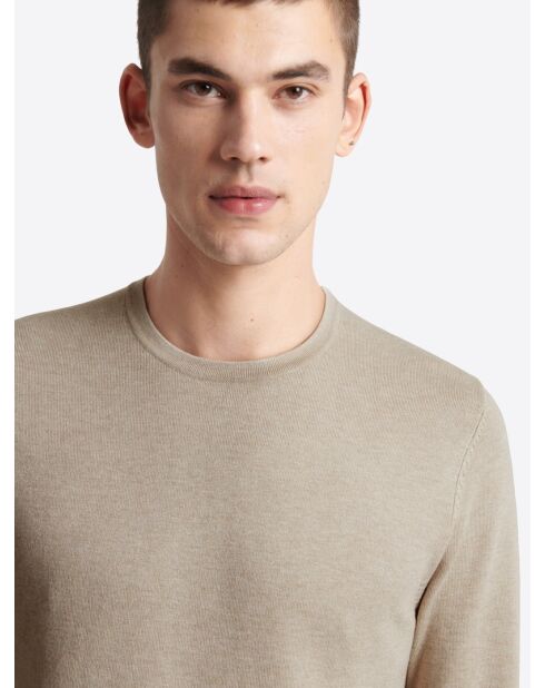 Pull à col rond écru 2