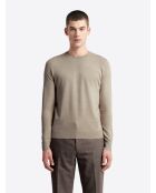 Pull à col rond écru 2