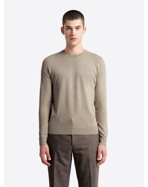 Pull à col rond écru 2