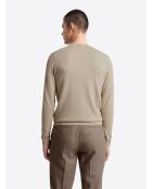 Pull à col rond écru 2