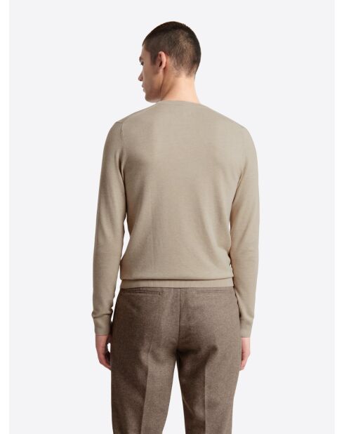 Pull à col rond écru 2