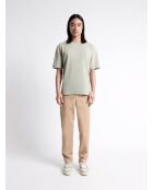 T-shirt col rond regular vert lichen