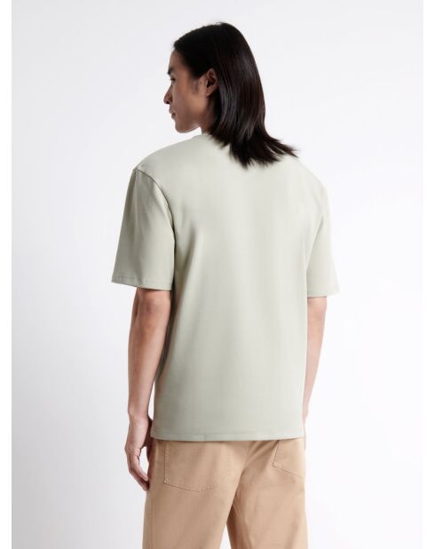 T-shirt col rond regular vert lichen