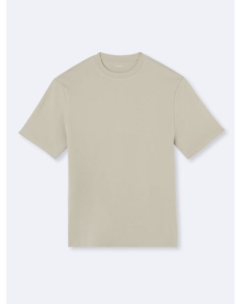 T-shirt col rond regular vert lichen