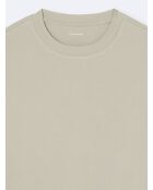 T-shirt col rond regular vert lichen