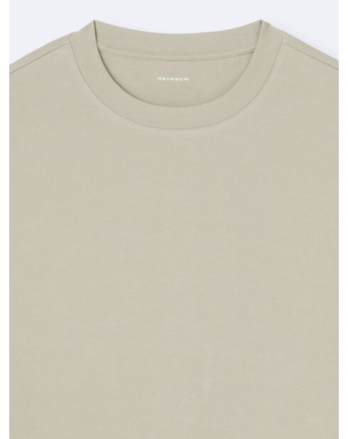 T-shirt col rond regular vert lichen