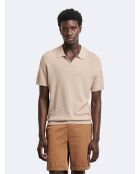 Polo maille col ouvert en Coton bio ficelle