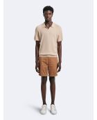 Polo maille col ouvert en Coton bio ficelle