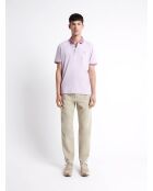 Polo manches courtes brodé 100% Coton violet