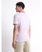 Polo manches courtes brodé 100% Coton violet
