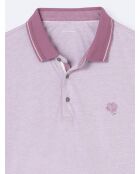 Polo manches courtes brodé 100% Coton violet