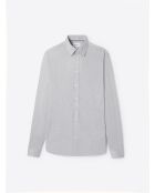 Chemise stretch 100% coton gris souris