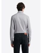 Chemise stretch 100% coton gris souris