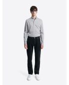 Chemise stretch 100% coton gris souris