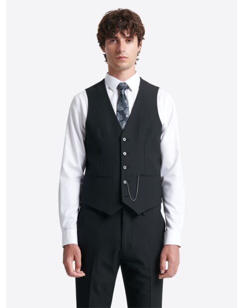 Gilet de costume bistretch noir