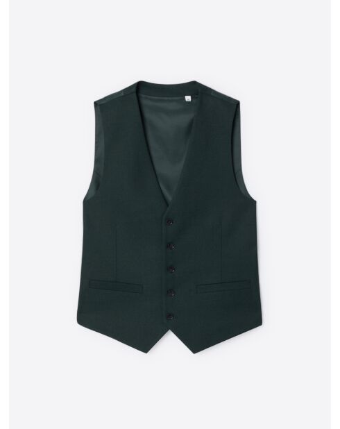 Gilet de costume uni vert profond