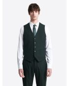 Gilet de costume uni vert profond