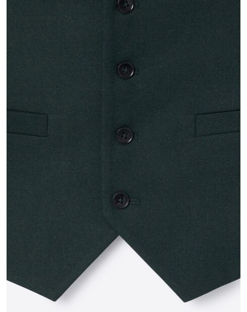 Gilet de costume uni vert profond