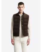 Gilet sans manche en velours choco