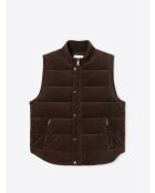 Gilet sans manche en velours choco