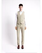 Gilet de costume bistretch beige doux