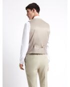 Gilet de costume bistretch beige doux