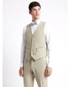 Gilet de costume bistretch beige doux