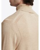 Pull à col roulé en Coton mélangé ivoire