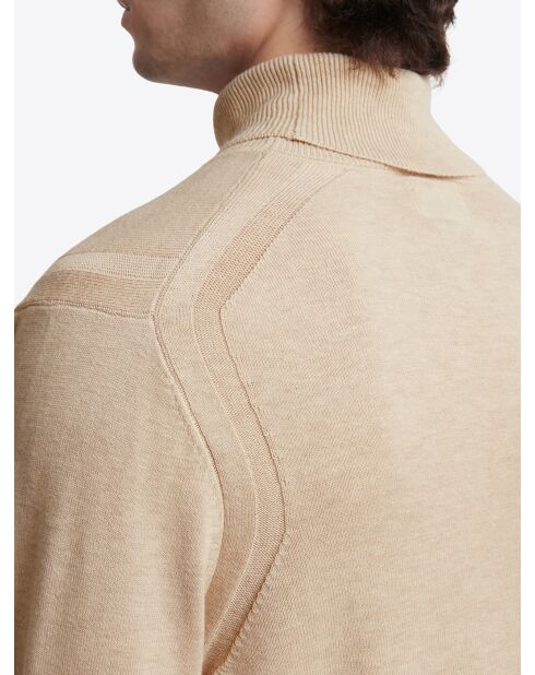 Pull à col roulé en Coton mélangé ivoire