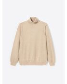 Pull à col roulé en Coton mélangé ivoire