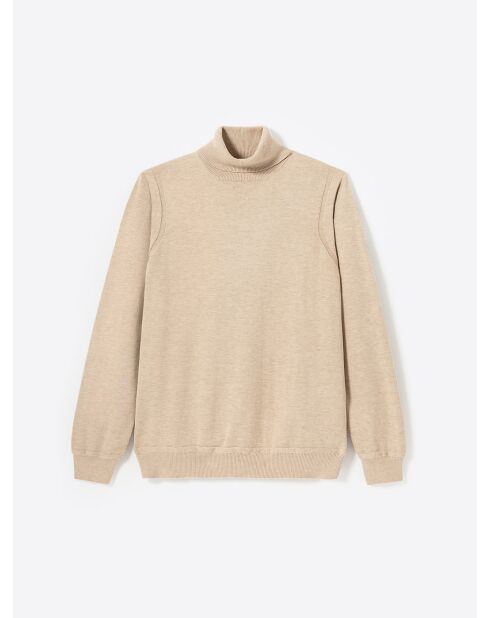 Pull à col roulé en Coton mélangé ivoire