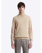 Pull à col roulé en Coton mélangé ivoire