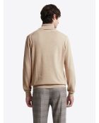 Pull à col roulé en Coton mélangé ivoire