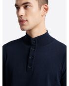 Pull à col cheminée en Coton mélangé bleu marine