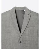 Veste de costume regular en laine gris souris