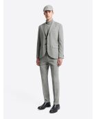 Veste de costume regular en laine gris souris