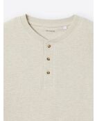 T-shirt manches longues en Coton beige gris