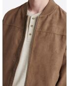 T-shirt manches longues en Coton beige gris