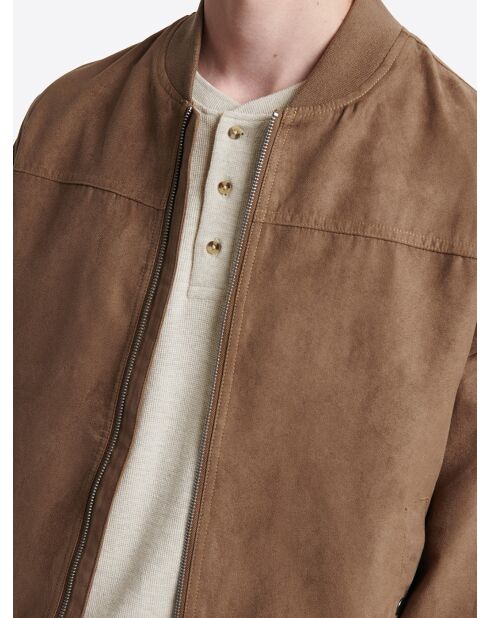 T-shirt manches longues en Coton beige gris