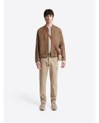 T-shirt manches longues en Coton beige gris