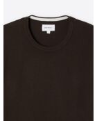 Pull à col rond en Viscose certifiée chocolat