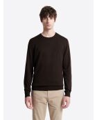 Pull à col rond en Viscose certifiée chocolat