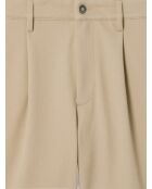 Bermuda chiné regular à cordons humus