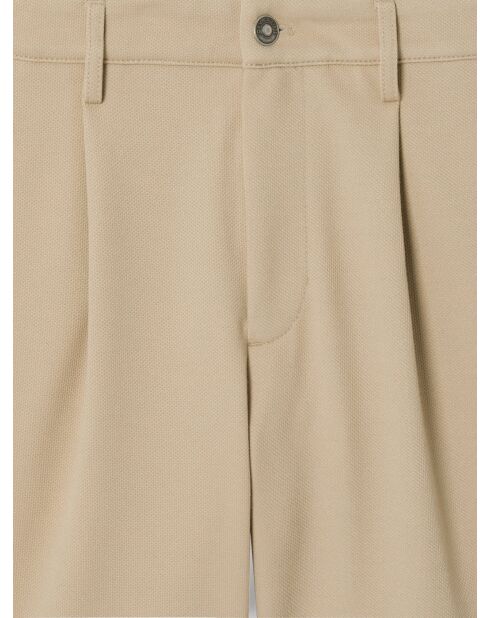 Bermuda chiné regular à cordons humus