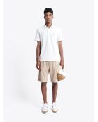 Bermuda chiné regular à cordons humus