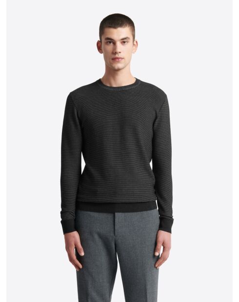 Pull à col derby 100% Viscose certifiée noir