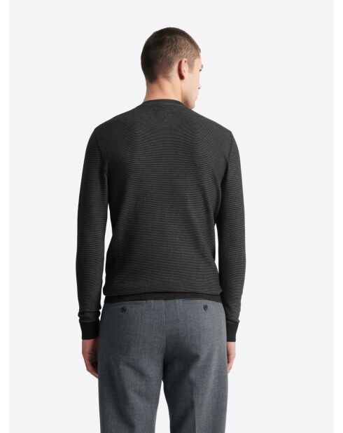 Pull à col derby 100% Viscose certifiée noir