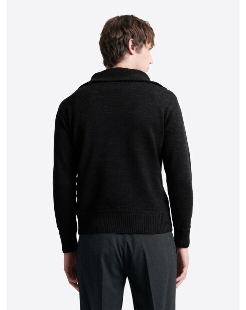 Pull à col cheminée en Laine mérinos mélangée anthracite
