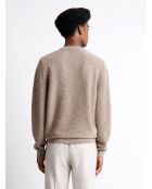 Pull col rond 100% Coton noisette