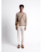 Pull col rond 100% Coton noisette